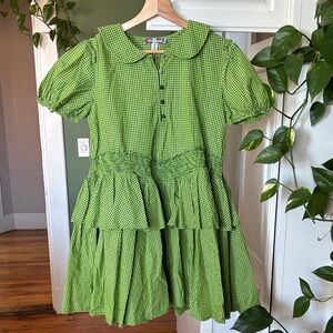 Urban Outfitters Green Checkered Dress